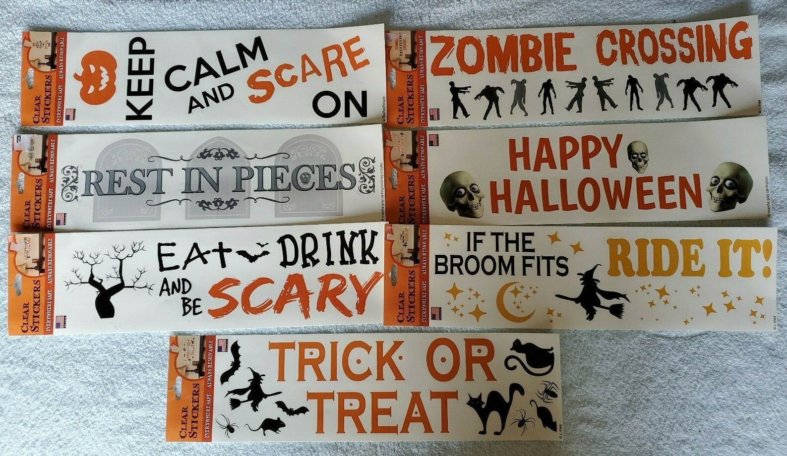 7 Sheets of The Peel People Removable Halloween Stickers