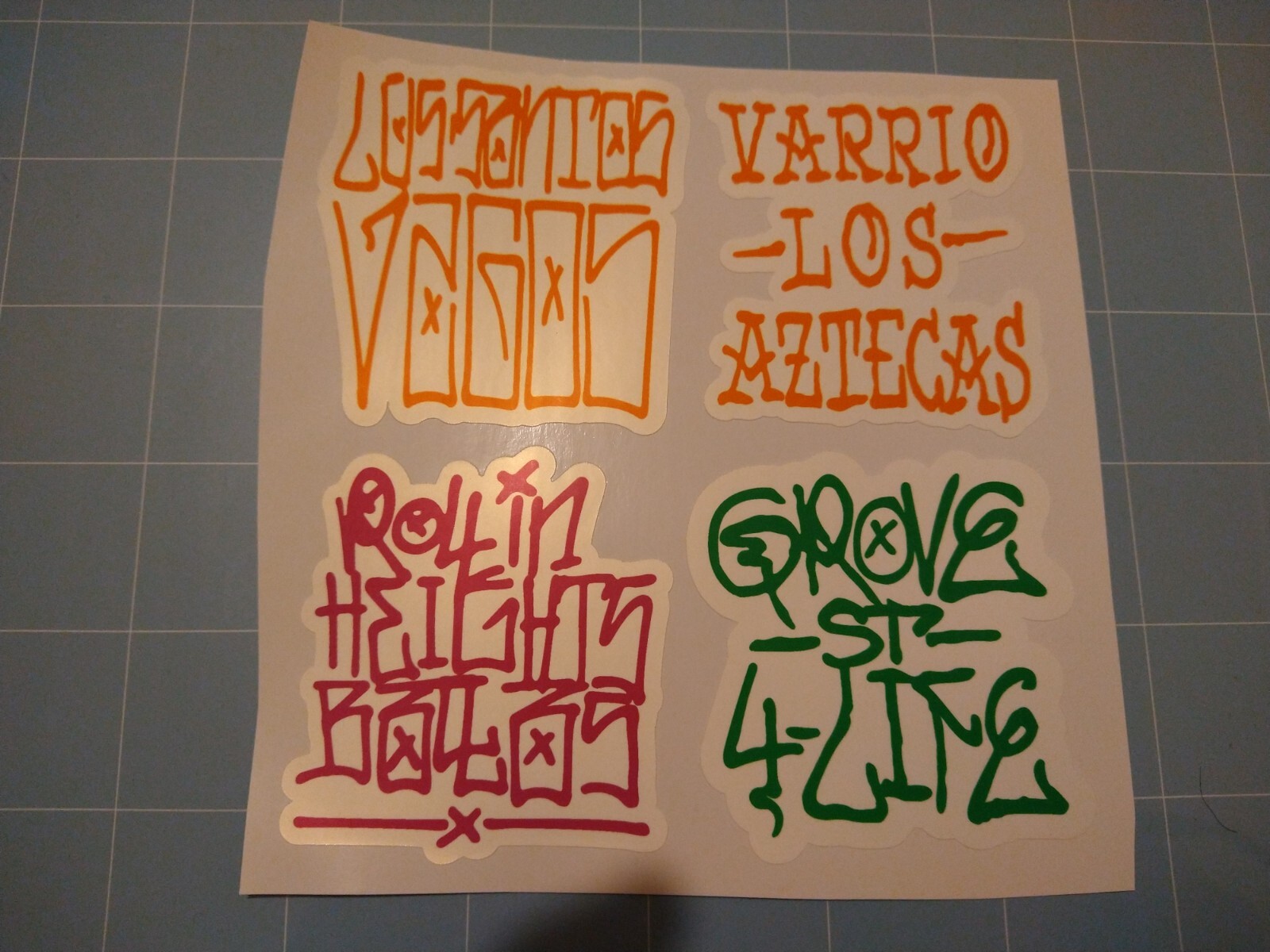 2.5" San Andreas CJ Graffiti Spray Tag Glossy Waterproof Vinyl Sticker Art