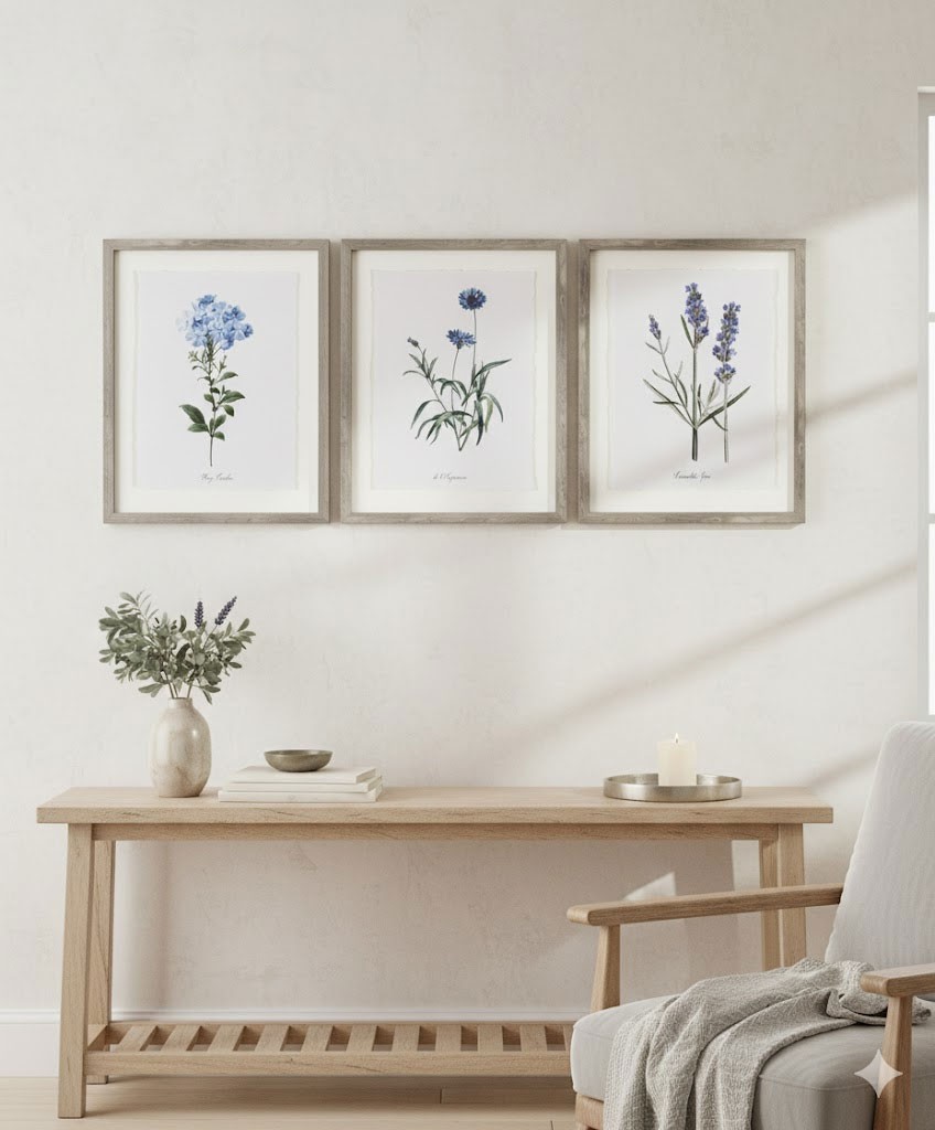 (Set of 3) 16"x20" Framed Vintage Botanicals Decorative Wall Art – Threshold