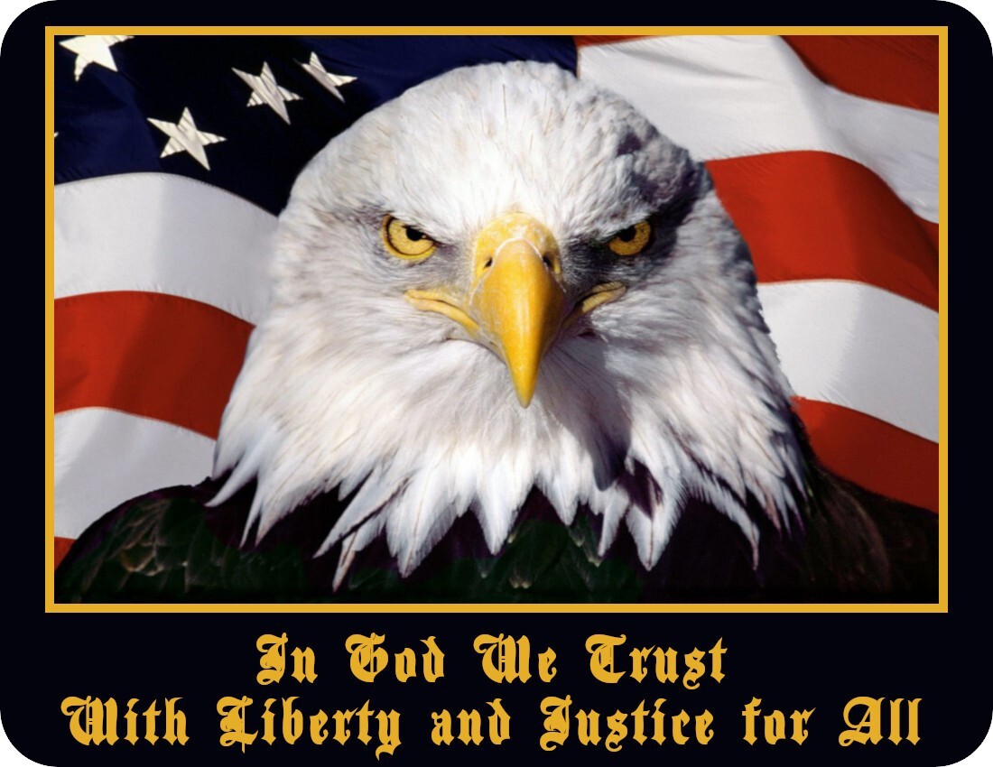 American Patriot – In God We Trust 8.5X11 Laminated Magnetic Sign/Poster