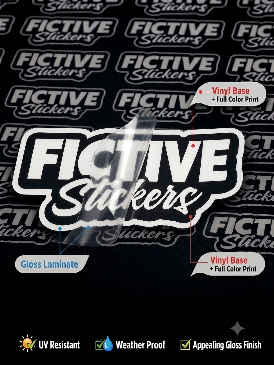 Vinyl Stickers Premium Laminated Custom outdoor Waterproof