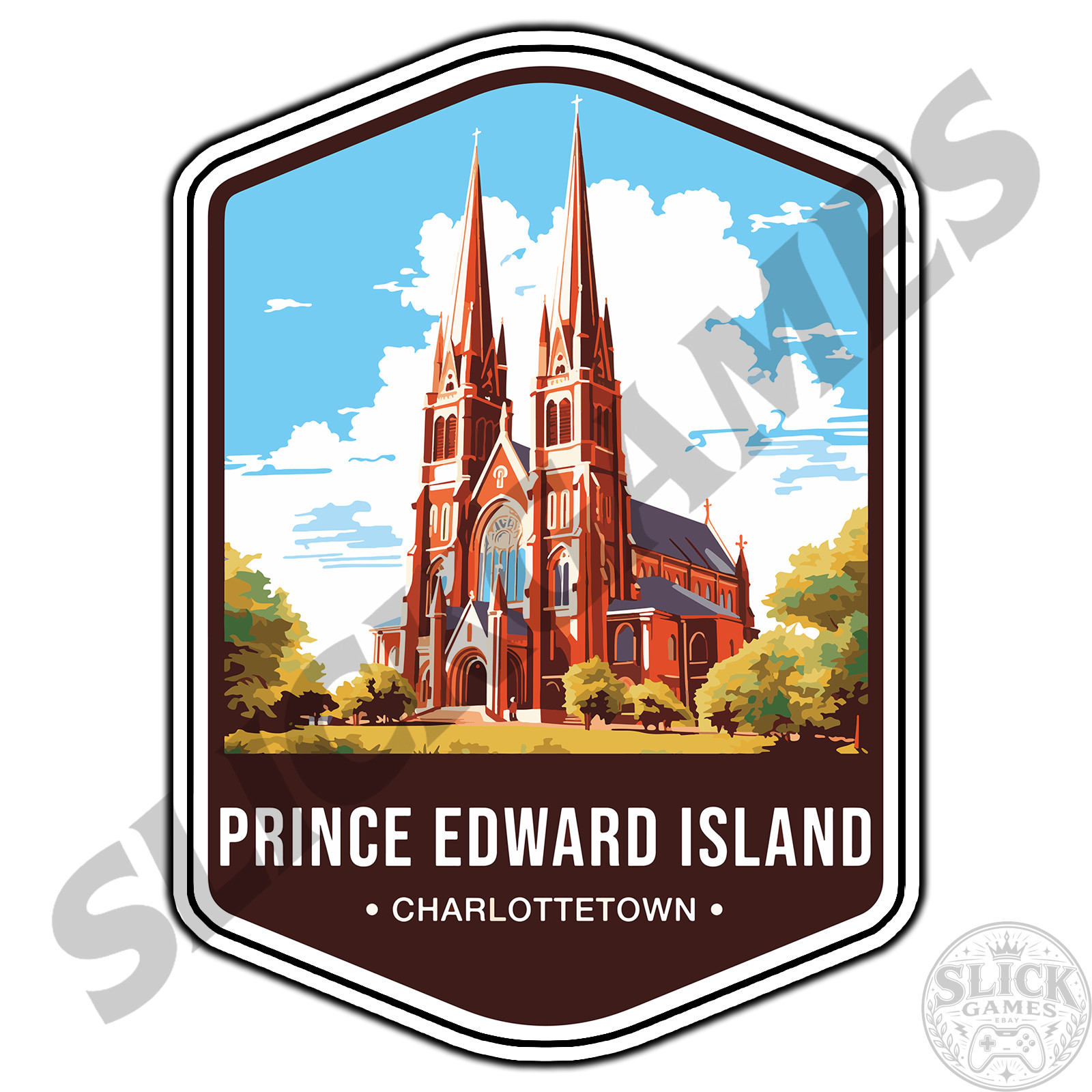 Prince Edward Charlottetown Capital Travel Badge #1 Sticker Waterproof Vinyl DC.