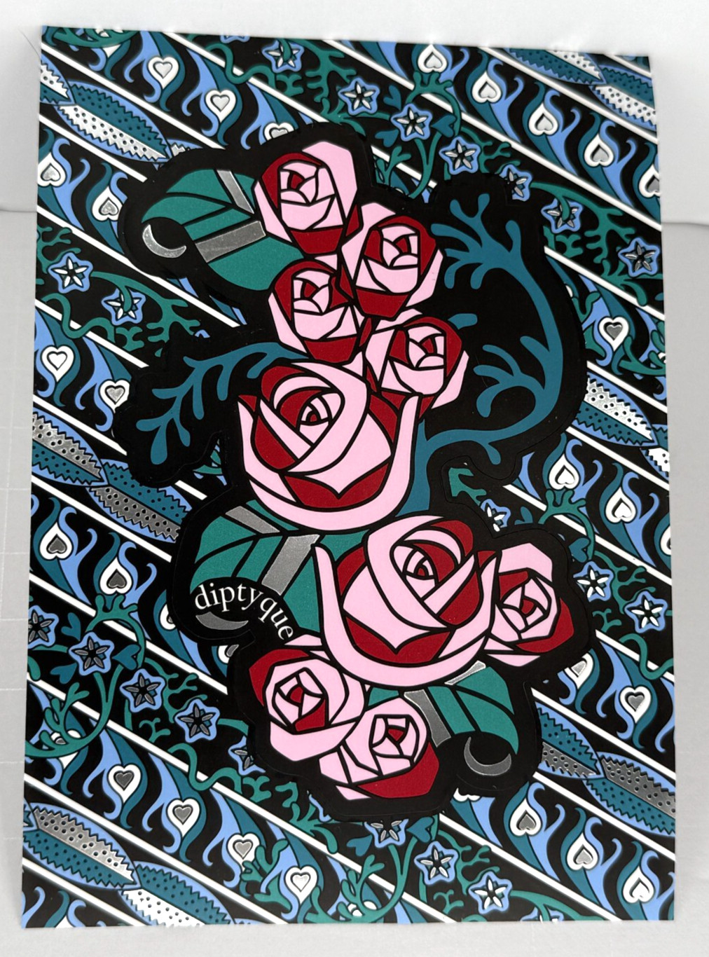 RARE DIPTYQUE EAU ROSES DECAL / STICKER – LIMITED EDITION – MADE IN FRANCE – NEW