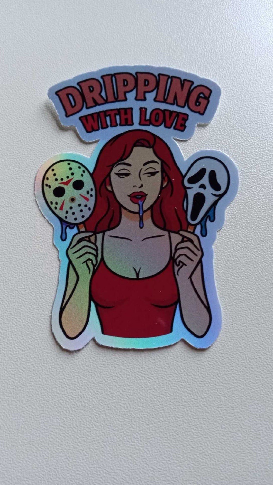 Horror Babe 3 Inch Holographic Sticker