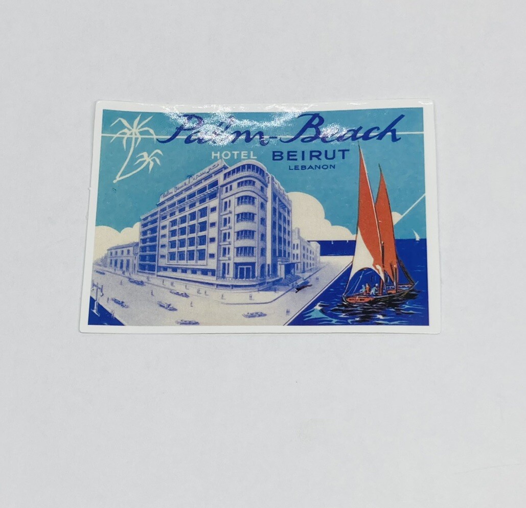 Palm Beach Hotel Sticker Beirut Lebanon Art Decal Vinyl Travel Souvenirs Tc6