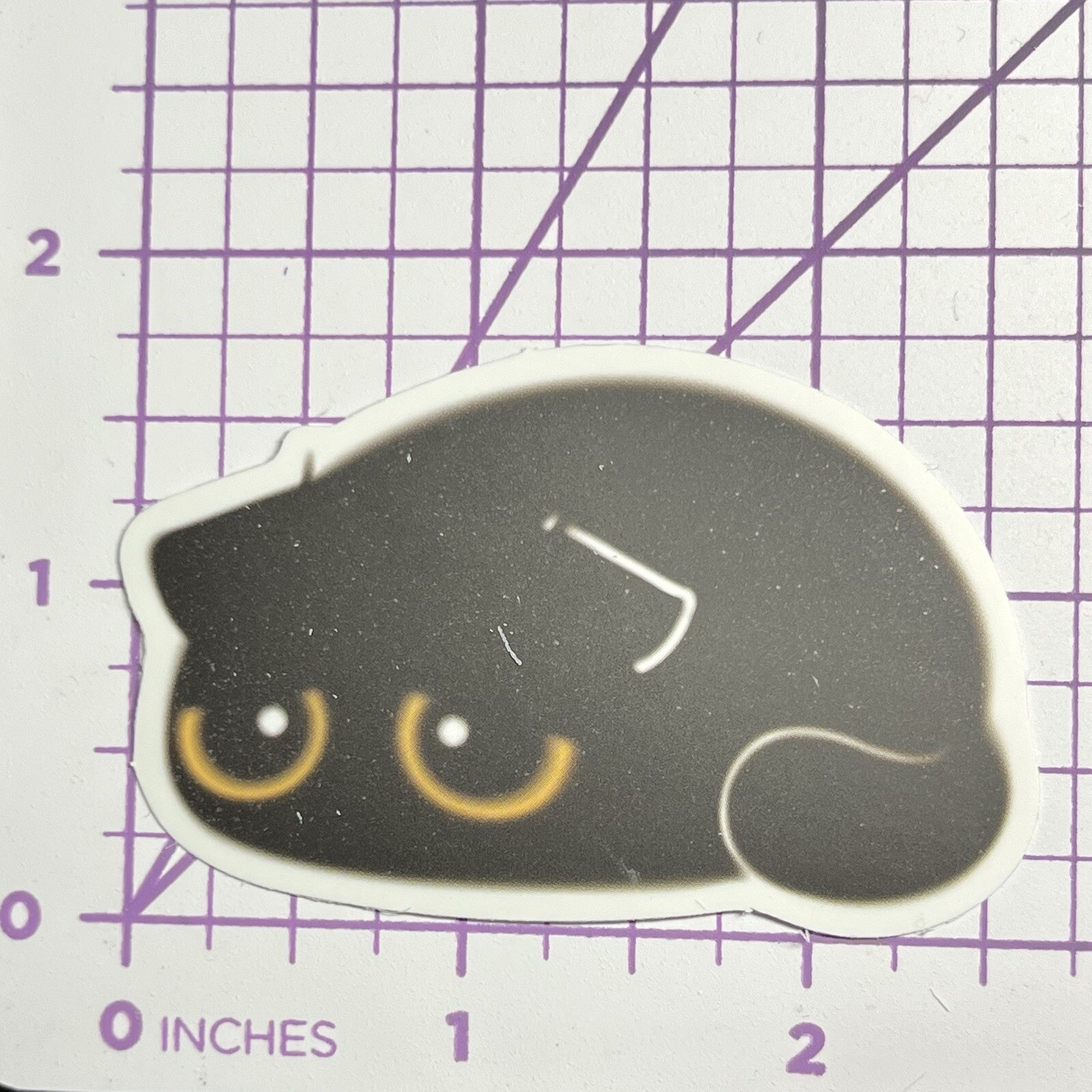 Emo Kawaii Black Cat Depressed Eyes – Mystery Black Cat Vinyl Decal Sticker Bomb