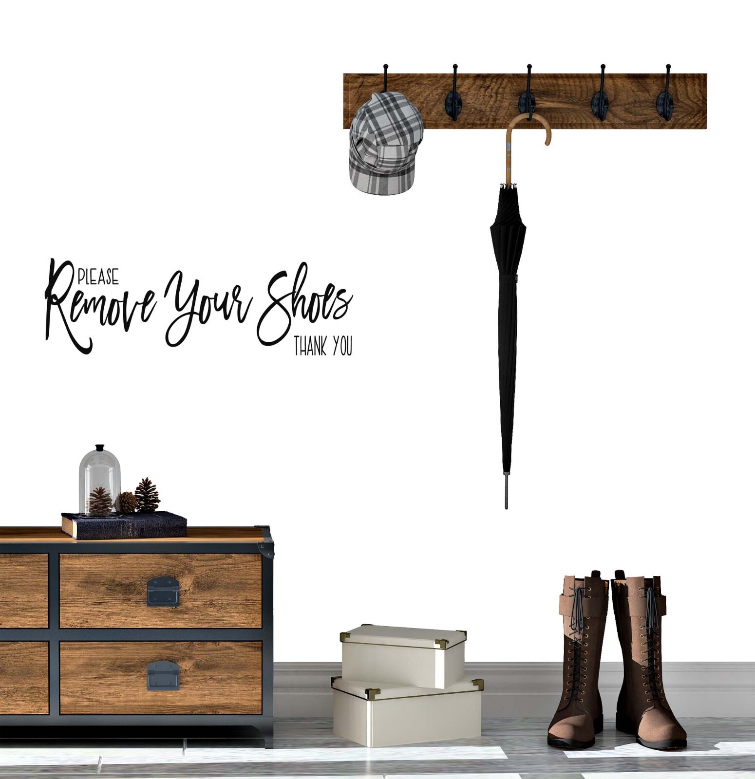 Remove Your Shoes Decal for Door Sign Vinyl Window Wall Please and Thank you