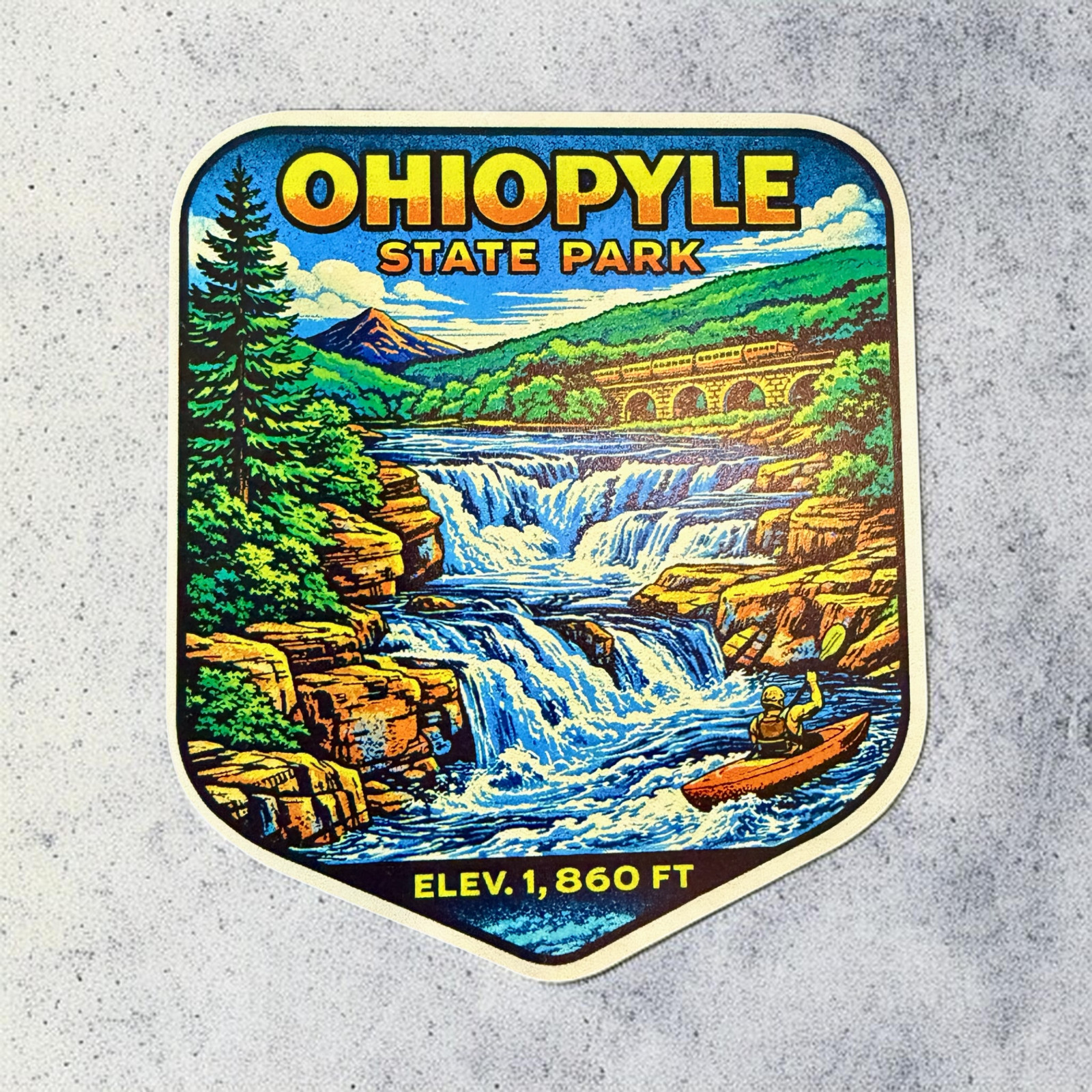 Ohiopyle State Park Sticker Various Sizes Vacation Travel Souvenir Pennsylvania