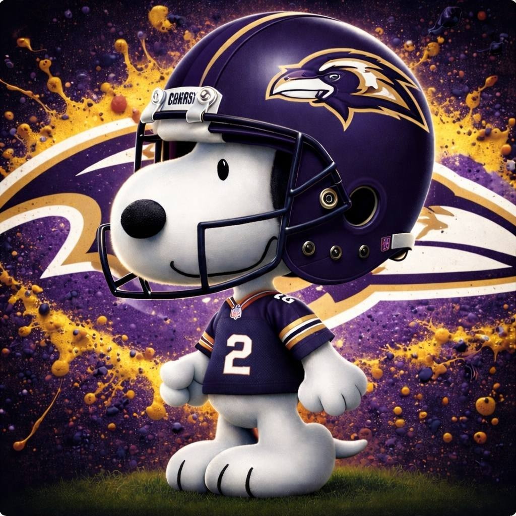 Ravens Snoopy Sticker Decal Laptop Wall Mirror Cup Tumblr Locker