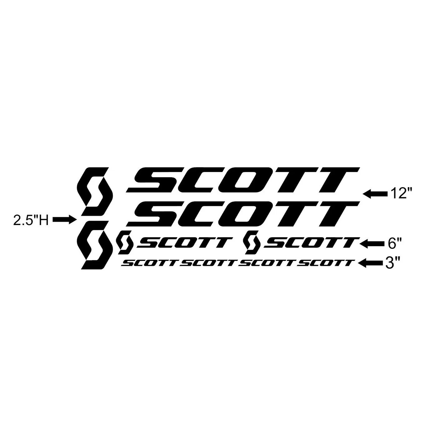 Scott bikes Frame Decal Set Scott Bike Decals Die Cut Vinyl Stickers – Any Color