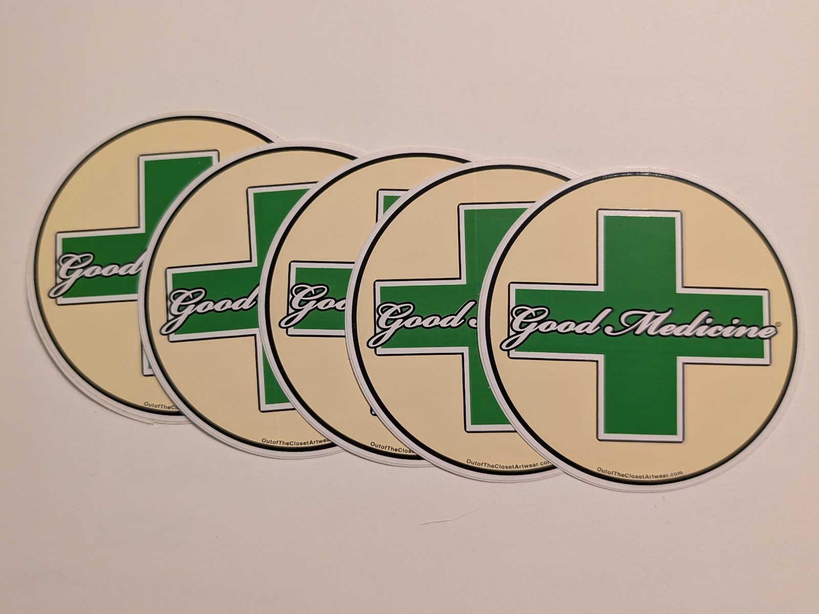 5 pack Good Medicine Sticker 3" Weed Cannabis Pot Marijuana Stoner Ganja