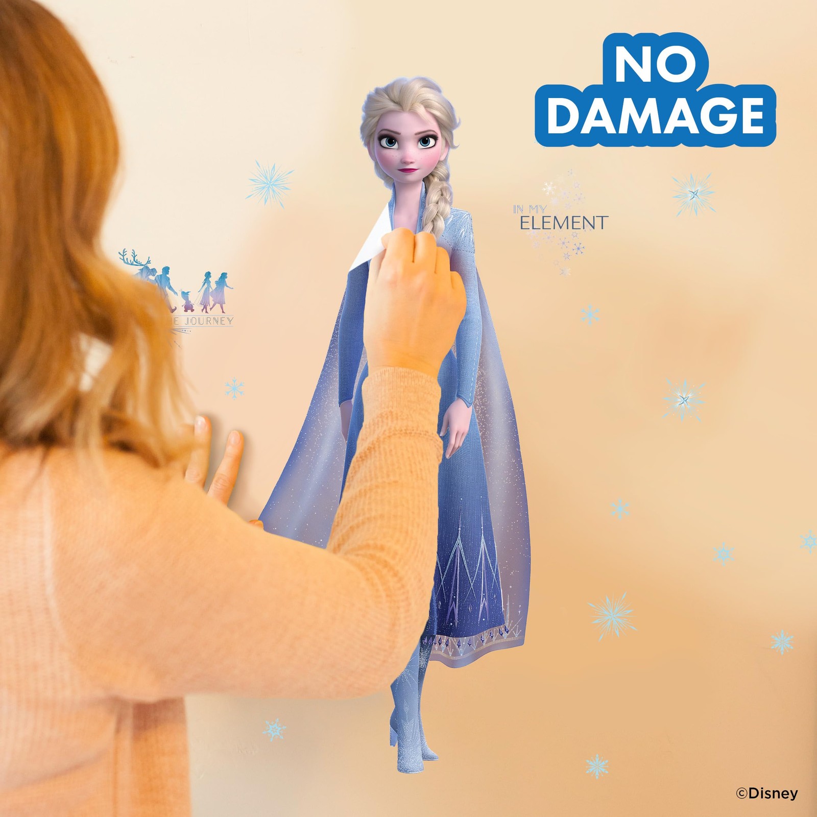 Disney Frozen Elsa Wall Decals – 33" Princess Elsa Wall Vinyl Stickers Bedroo…