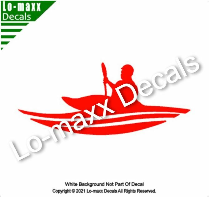 Whitewater Kayaker River Kayaking Original Lo-maxx Design Die Cut Vinyl Decal