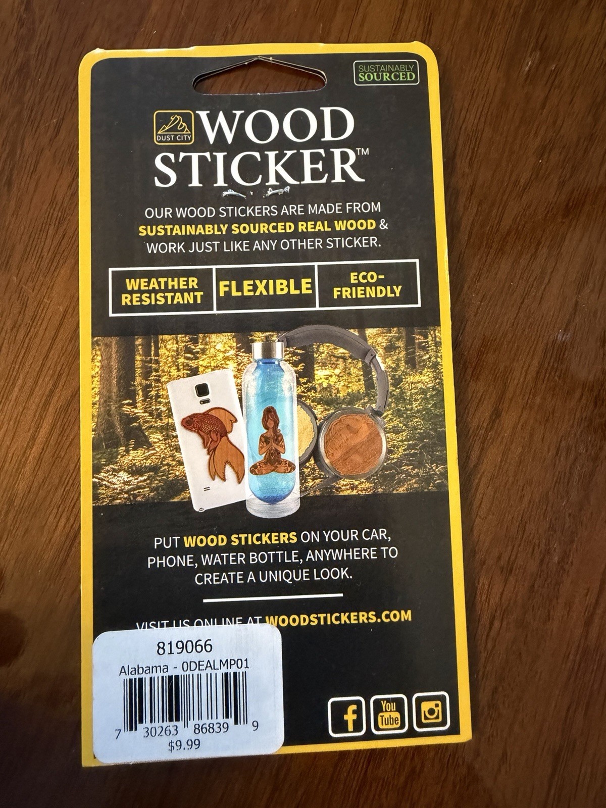 Dust City Wood Stickers Eco-Friendly Set Alabama NEW