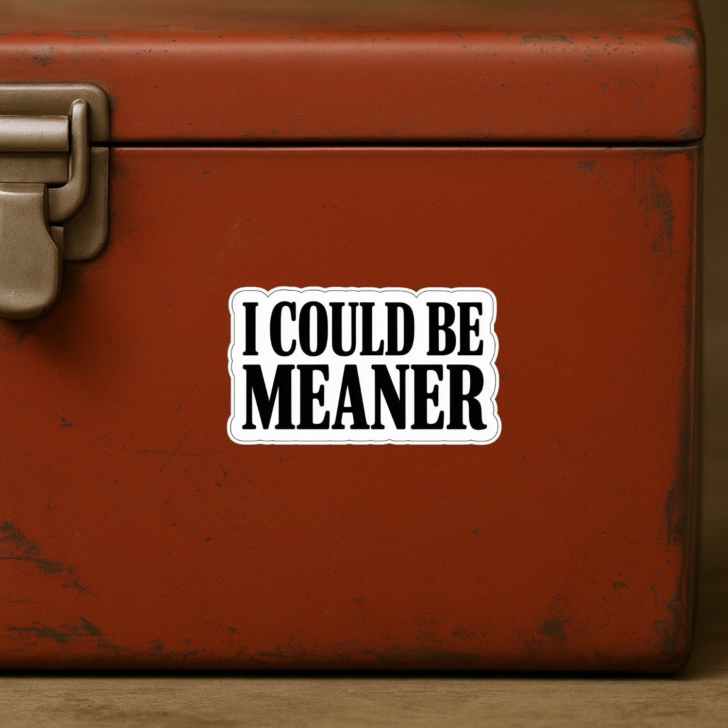 4Pcs I Could Be Meaner Stickers – Minimalist Edgy Humor Vinyl Decals