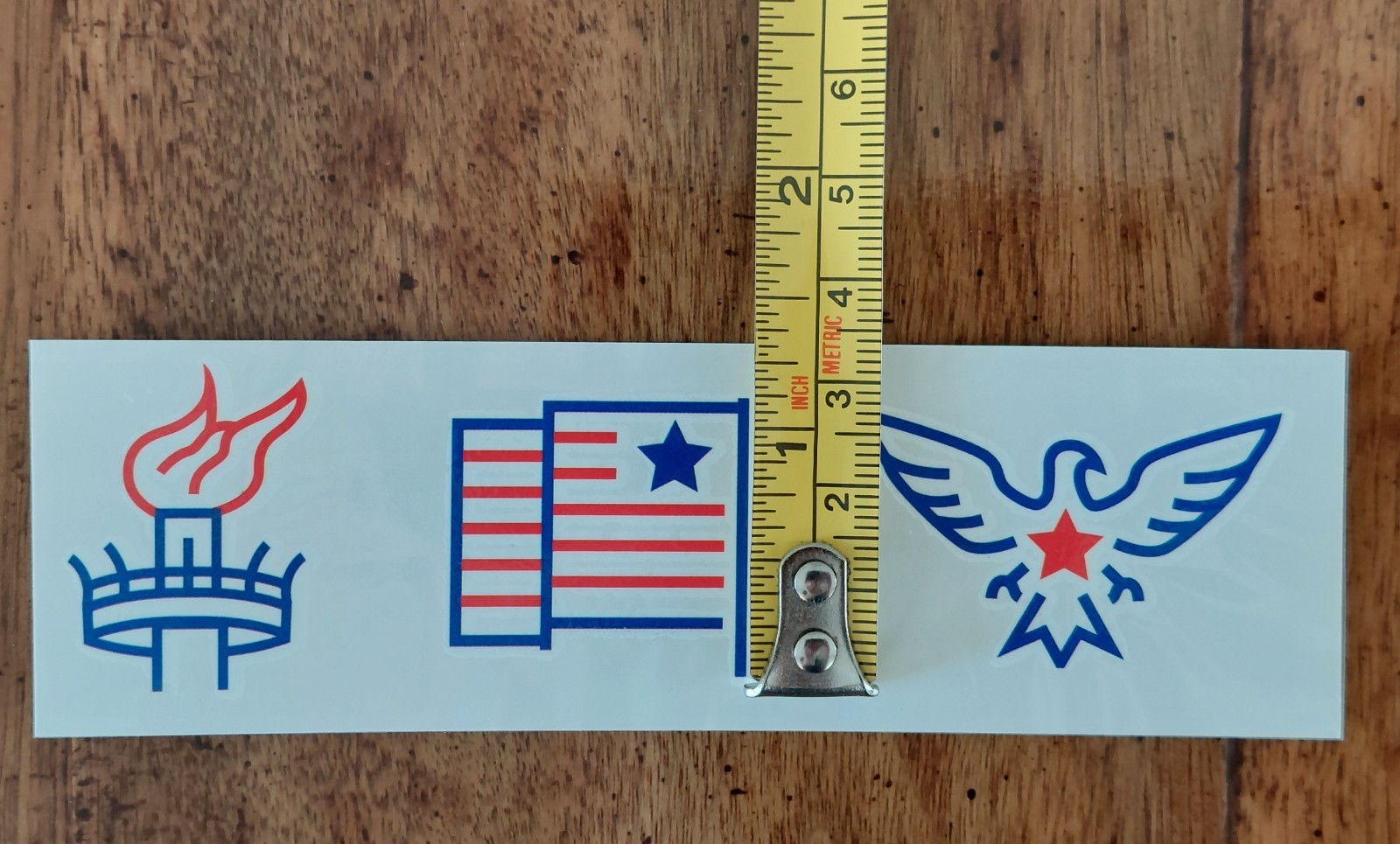 MOAA Reverse-Cut Inside Window Vinyl Decal + 3 Temporary Tattoos Patriotic