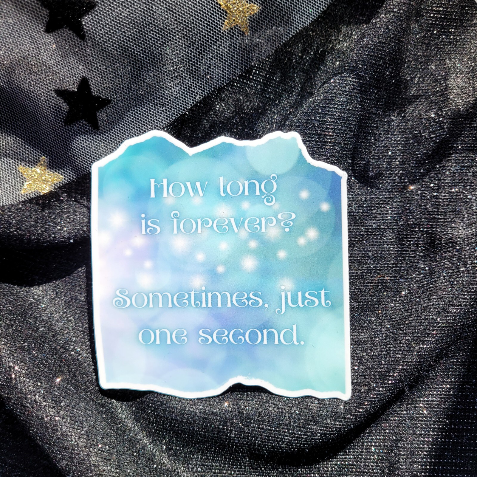 STKR027 Alice in Wonderland Sticker – How Long is Forever – Book Quote Books Tok