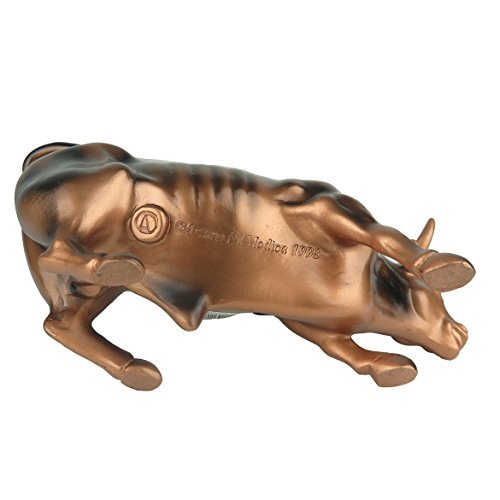 Official Bronze Wall Street Bull Stock Market NYC Figurine Statue (X-Large 8")