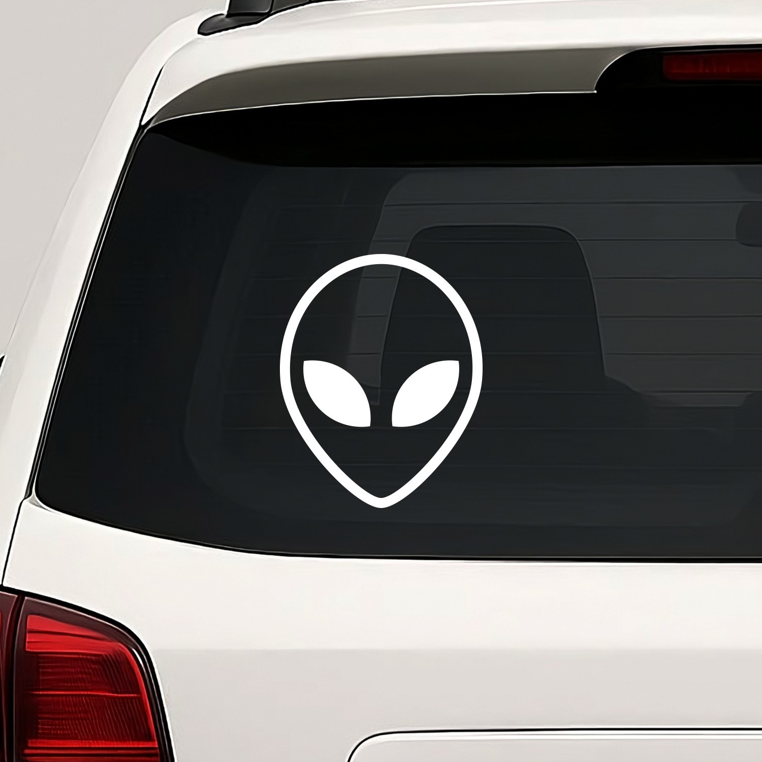 Alien Face Vinyl Die Cut Decal Sticker – UFO ET Outer Space Head