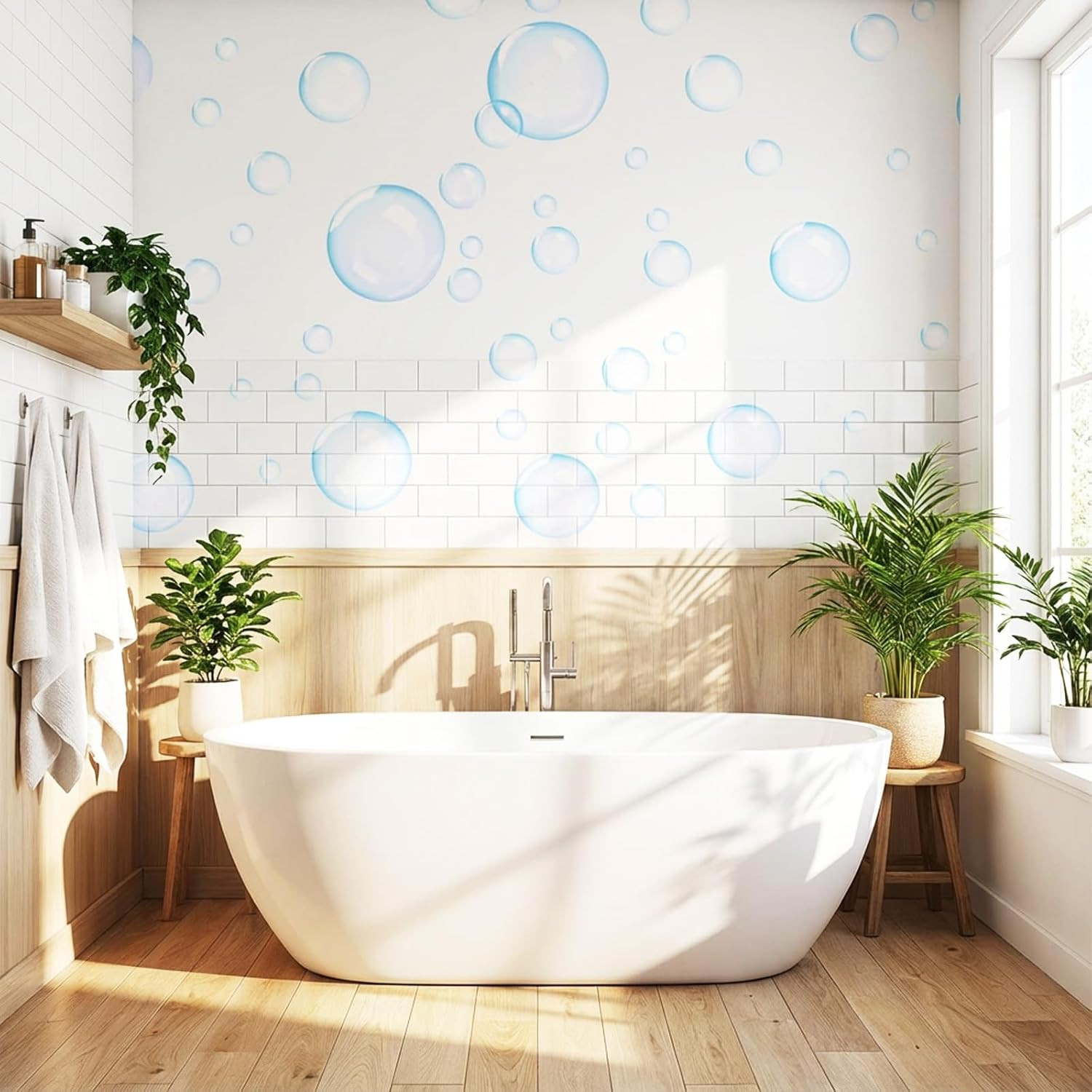 2 Sheets Bubble Stickers, Colorful Bubble Cutouts for Wall Decoration, Underwate