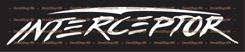 Interceptor Boats – Outdoor Sports – Vinyl Die-Cut Peel N' Stick Decals/Stickers