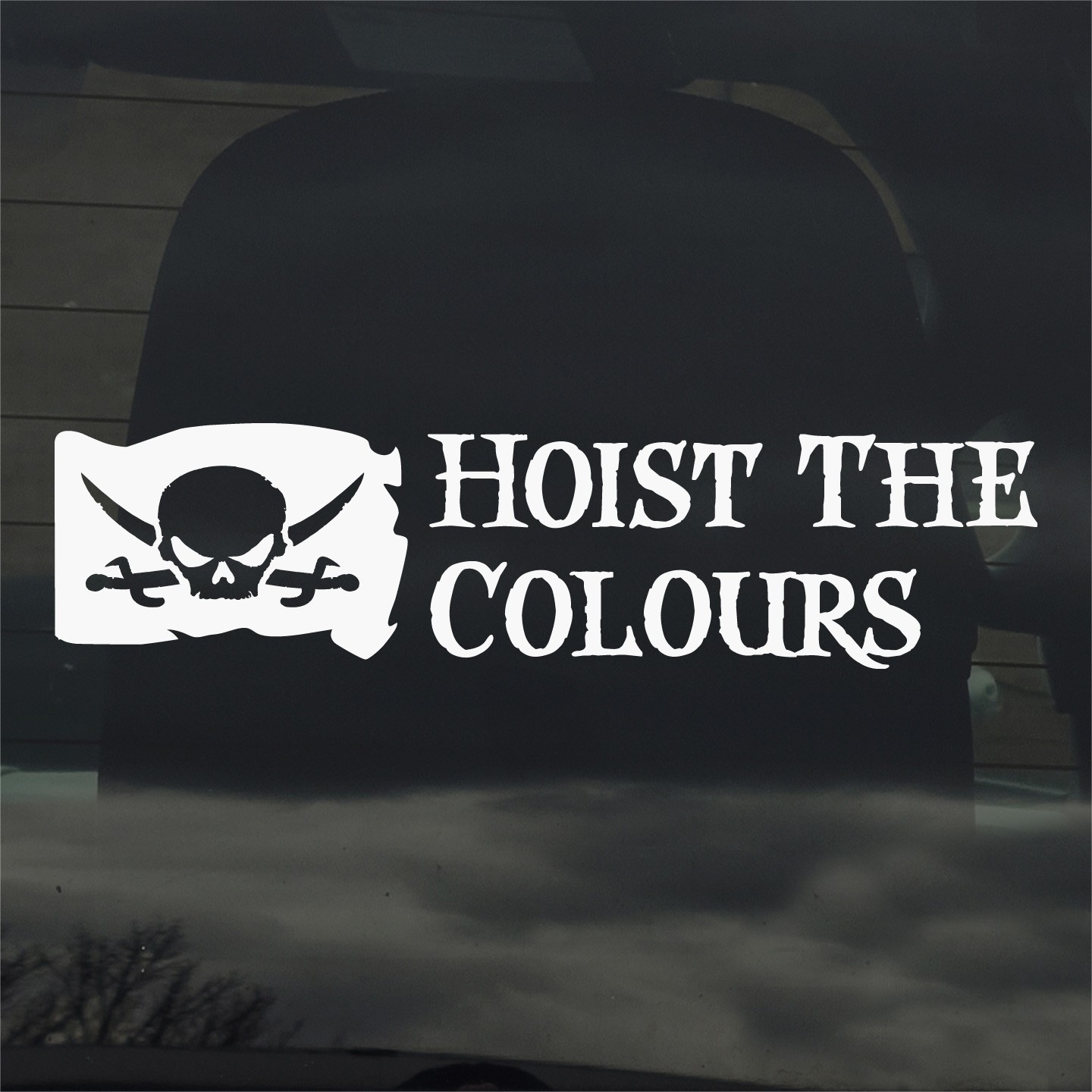 Hoist The Colours Pirate Flag Vinyl Sticker Decal Jolly Roger