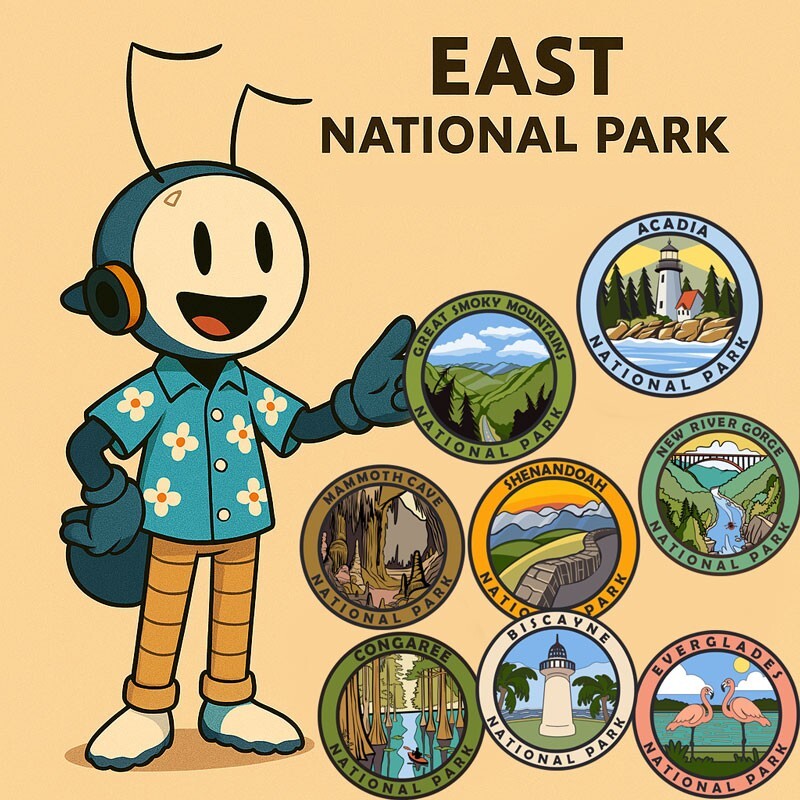 Mammoth Cave National Park Sticker Set – 2-Pack Vinyl Stickers (2" + 1")