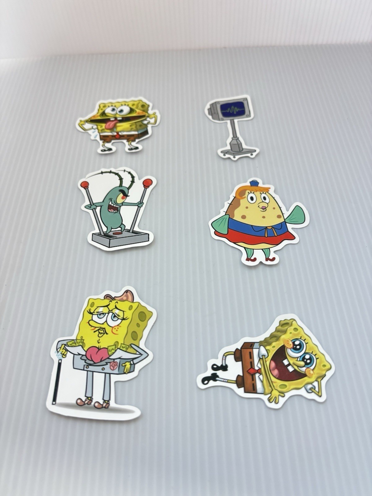 SpongeBob SquarePants 6pc Vinyl Stickers Lot Cartoon Water Bottle Laptop Decals