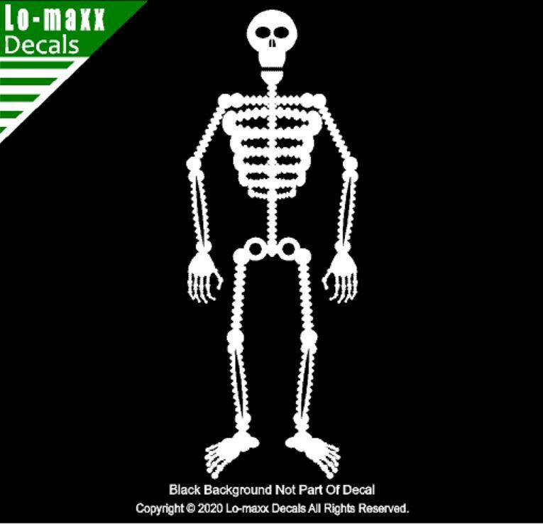 Cool Skeleton Art Original Graphic Design High Quality Die Cut Vinyl Decal