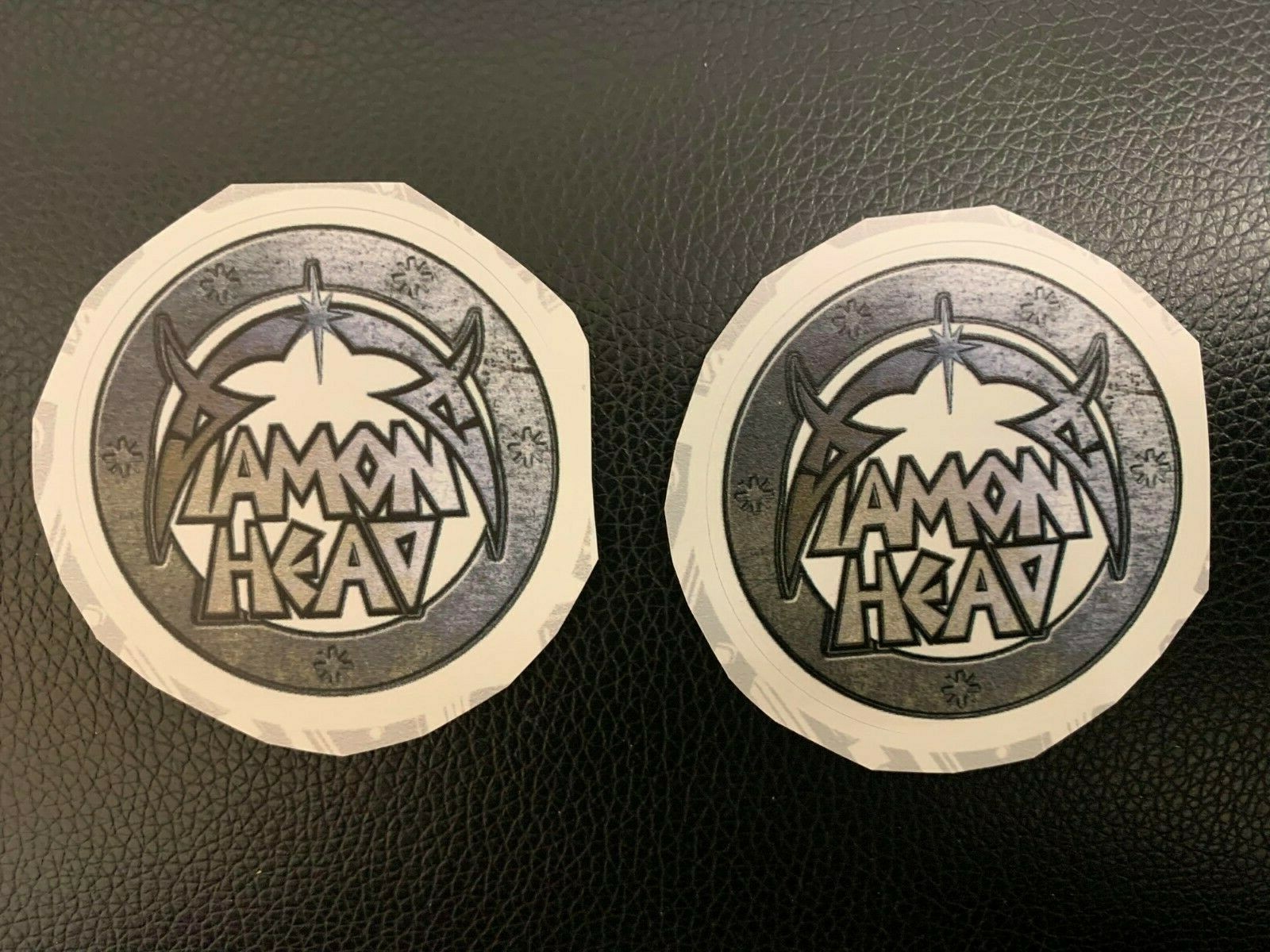 Lot (2) DIAMOND HEAD 2 1/4" x 2 1/4" Band Logo Stickers Tatler FAST! FREE SHIP!
