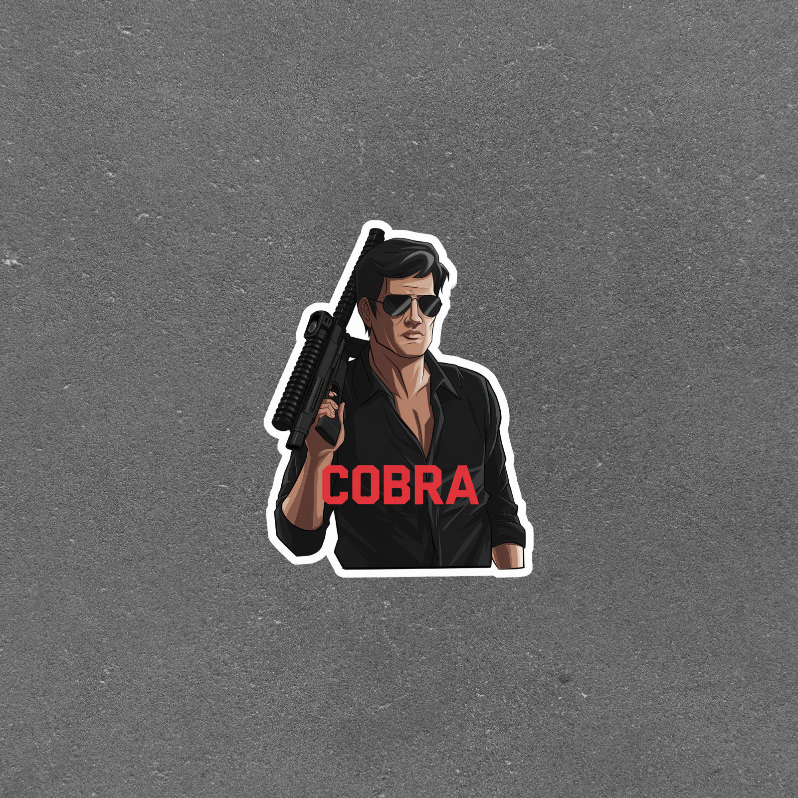 Cobra Action Movie Hero 80s Cartoon Style Vinyl Sticker Decal #3741