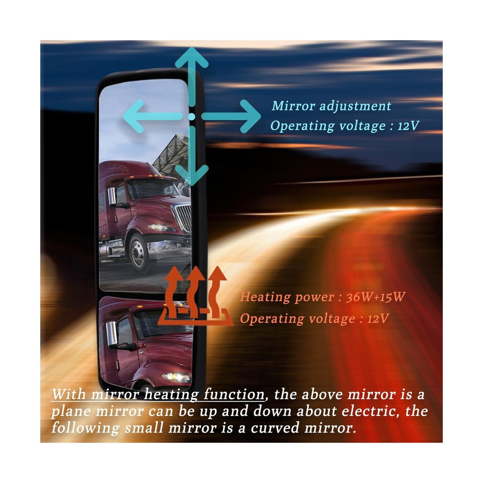 Replacement International Lt625 Hood Mirror compatible with 2018 LT625 (Chrom…