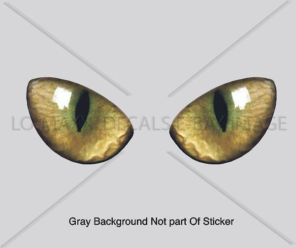 Pair Of Cat Eyes Car Truck Window Glass Wall Boat Unique Printed Vinyl Sticker