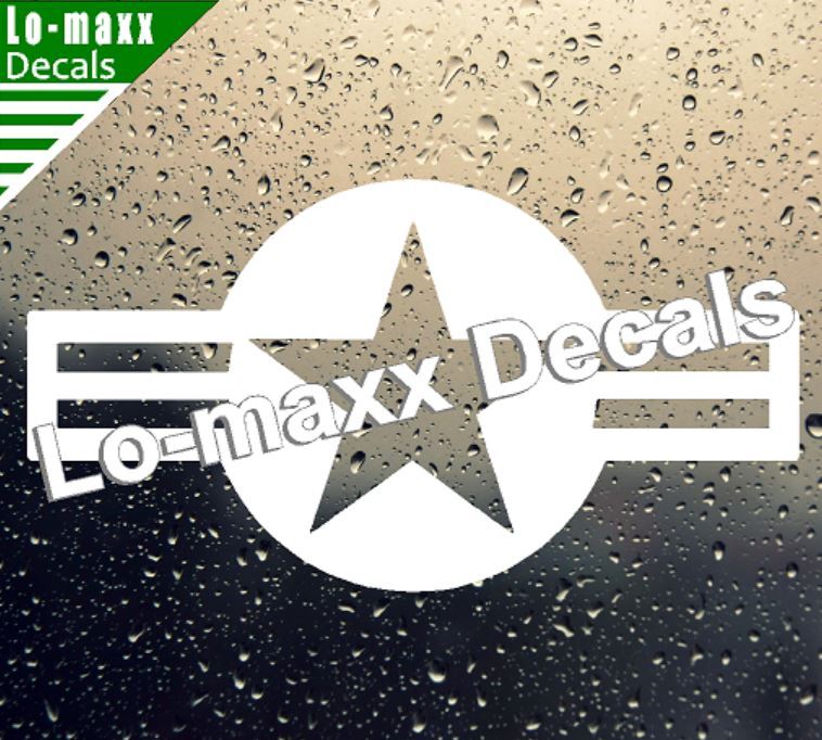 Modern US Air Force Military Combat Aircraft Roundel Insignia Vinyl Decal