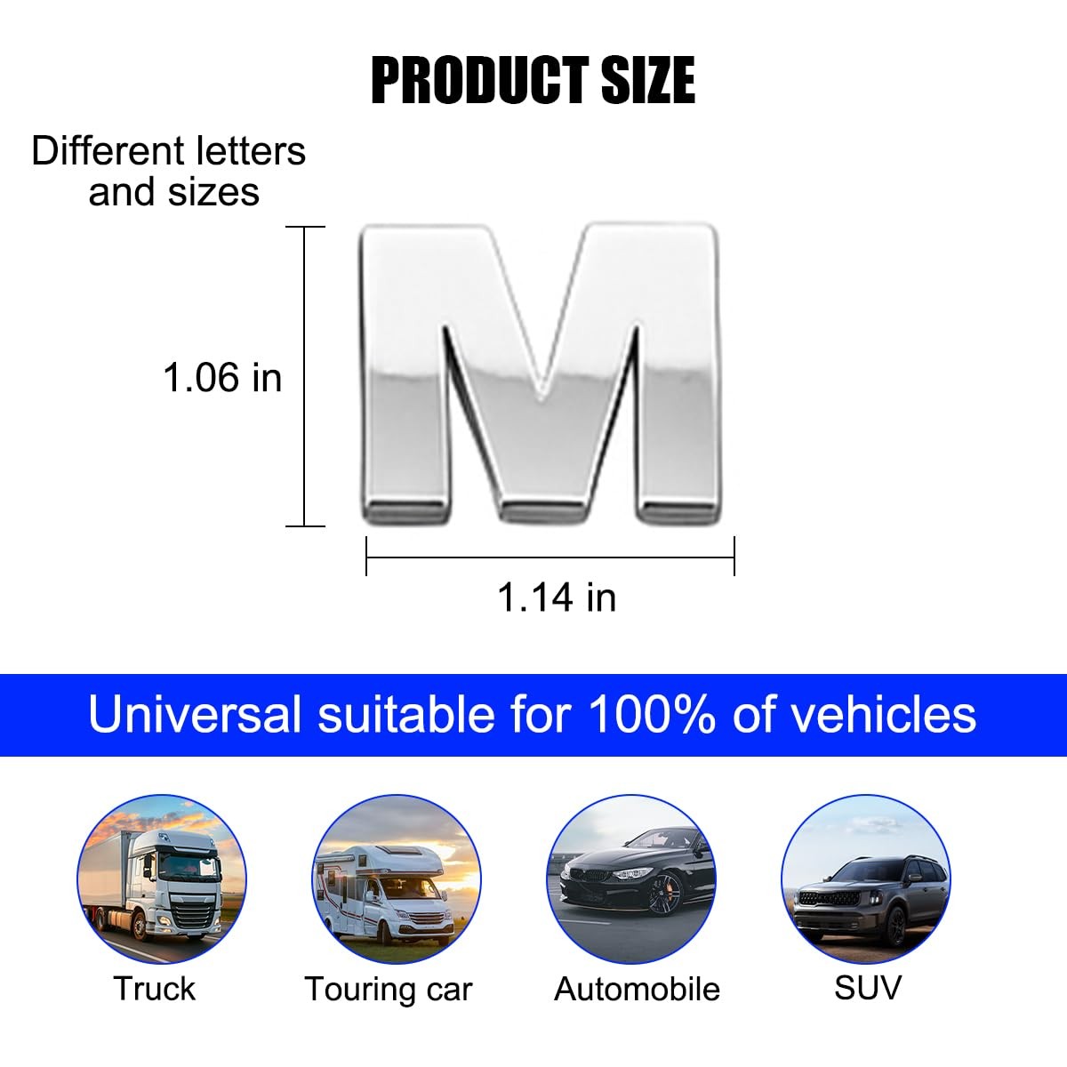 BESULEN 80PCS Car Emblem Letters Stickers, 3D Number & Symbol Waterproof Self…