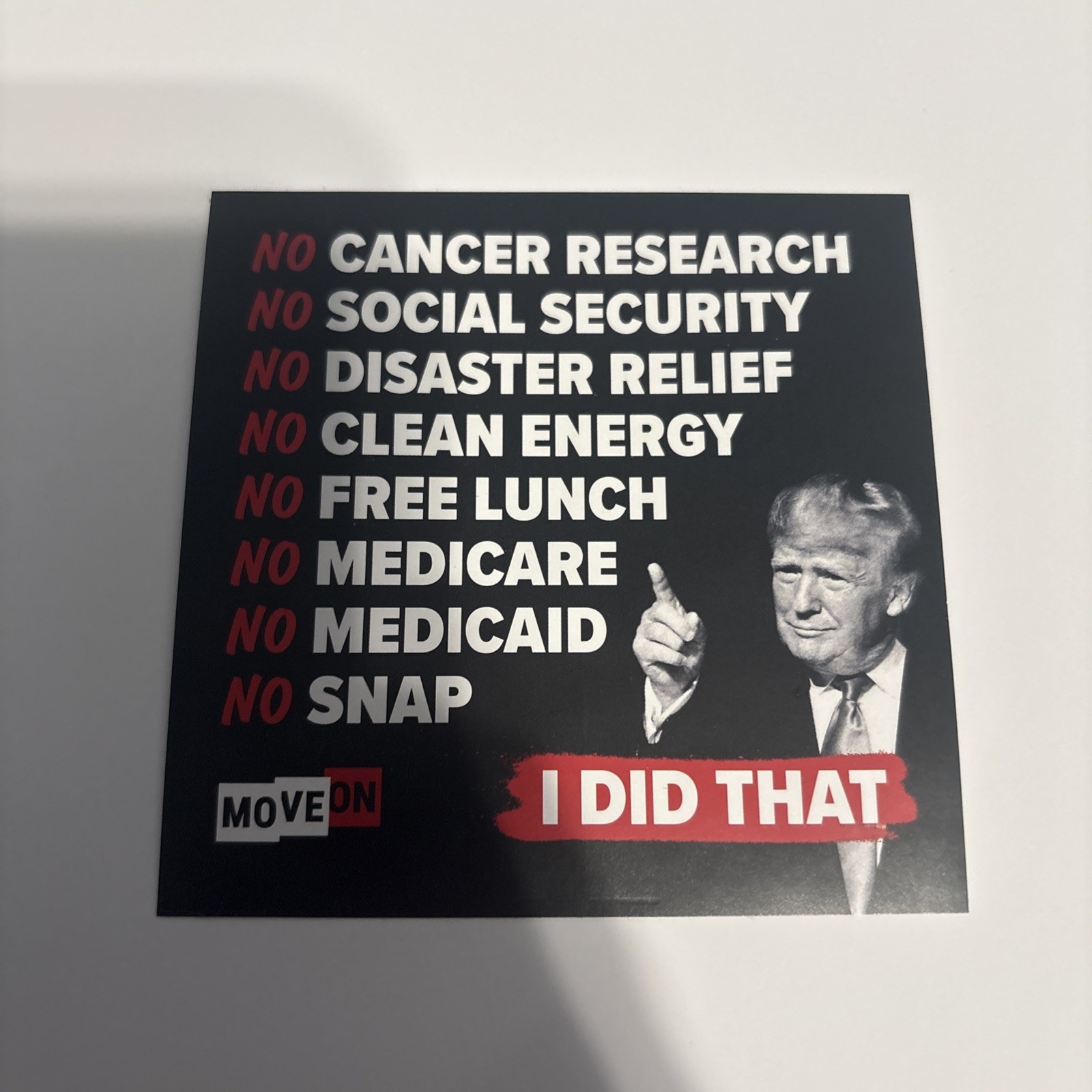 Sticker. Trump I Did That.