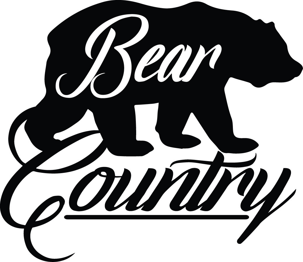 4.5in Bear Country Decal Window Sticker Car Decor Black Bears Prim Grizzly Wild