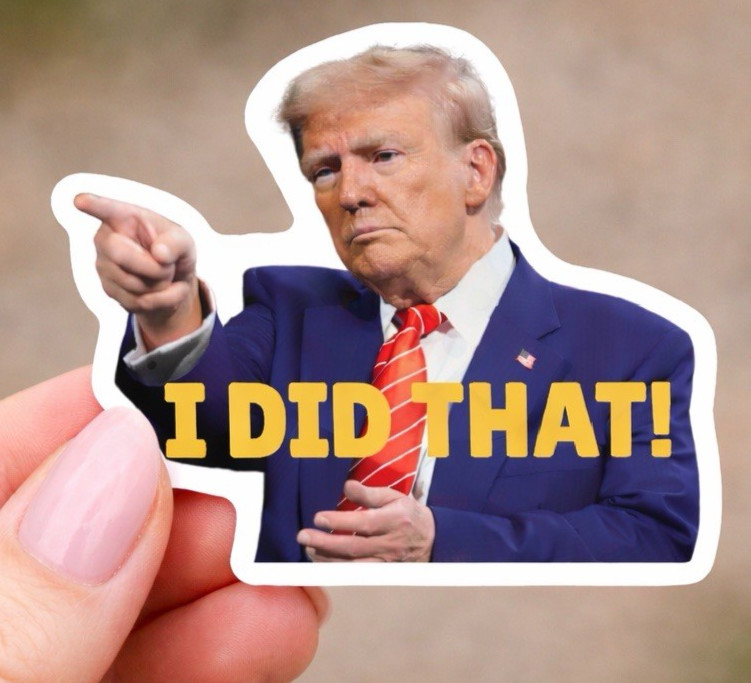 8pc Trump I Did That Stickers, Gas Pump Stickers, High Quality Vinyl