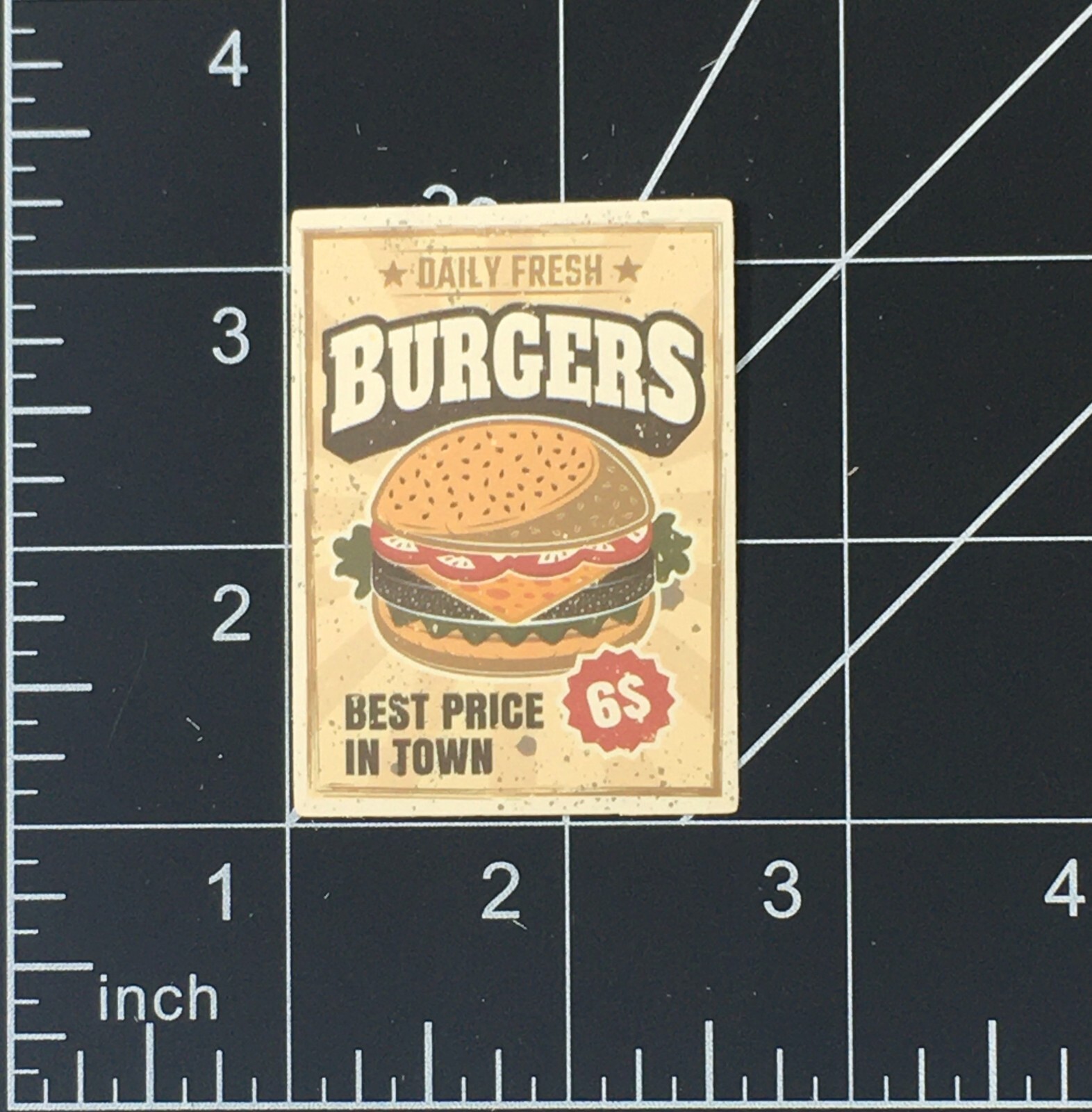 Daily Fresh Burgers – Vinyl Sticker Retro Diner Style Sign Best Price in Town