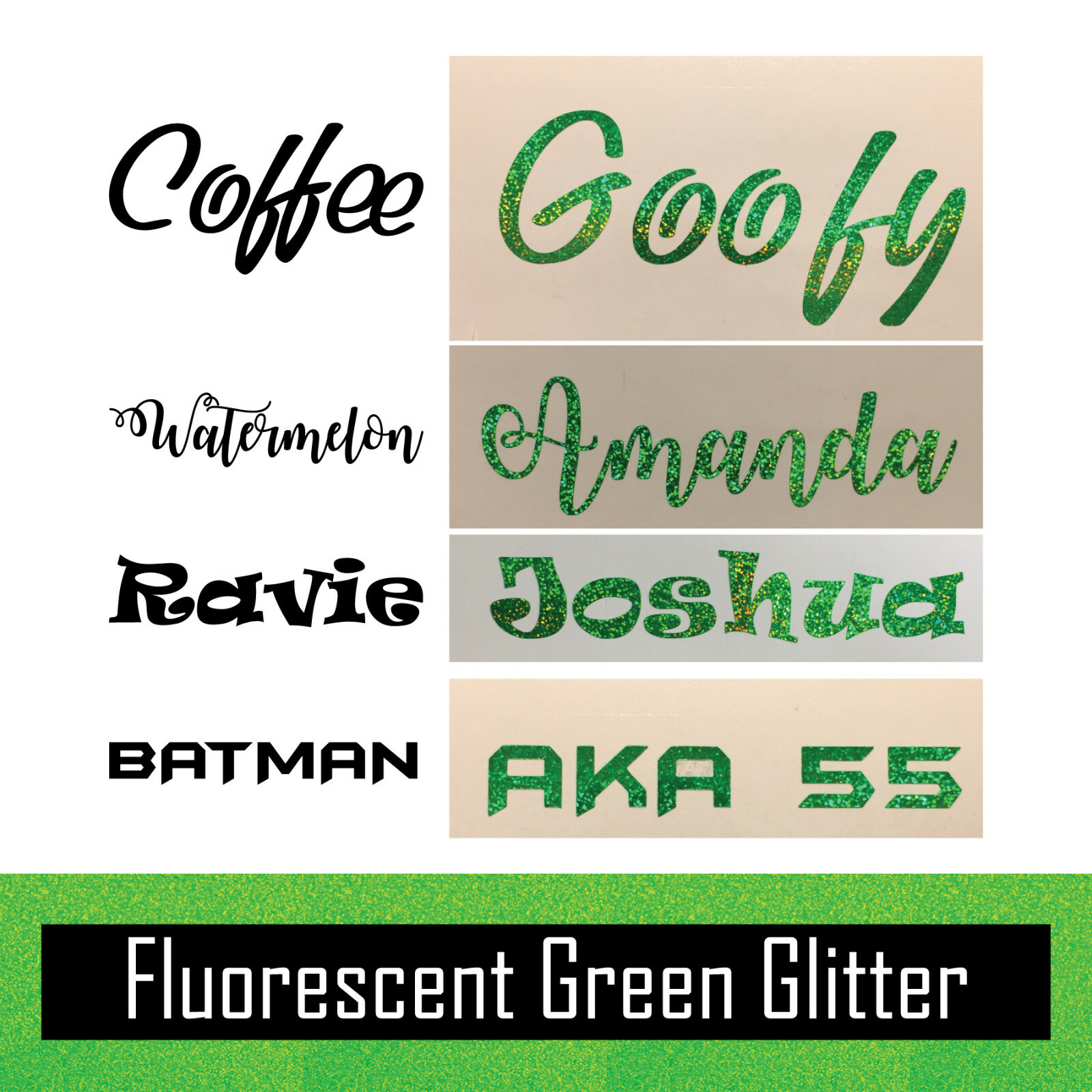 Glitter Custom Text Name Vinyl Decal Sticker for Yeti Tumbler iPhone Samsung