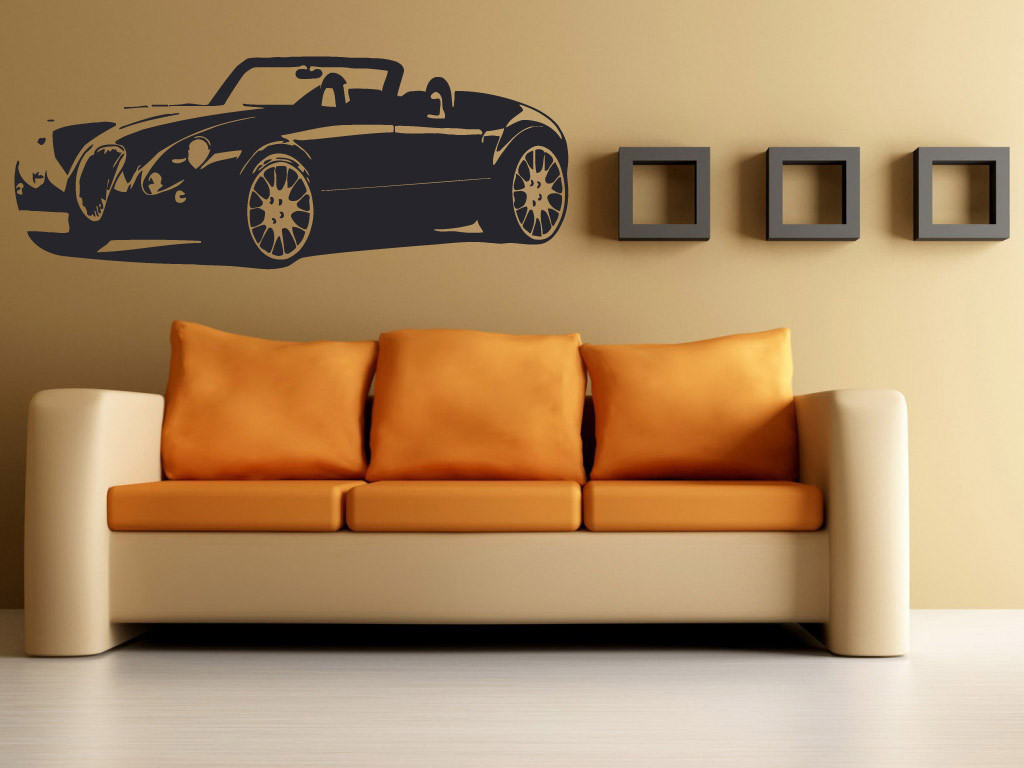 Convertible Driver Car Motor Vehicle Mural Wall Art Decor Vinyl Sticker (z550)