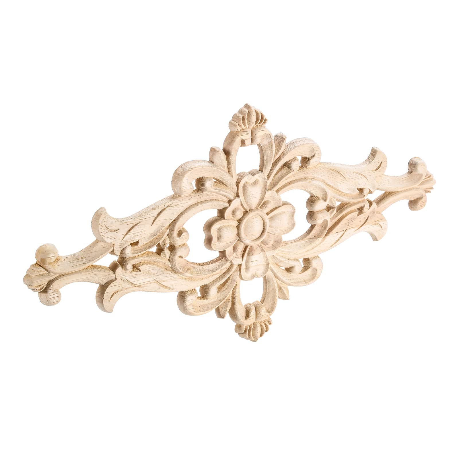 MUXSAM Wood Carved Appliques Furniture Decorative Onlays, 2Pcs Unpainted DIY …