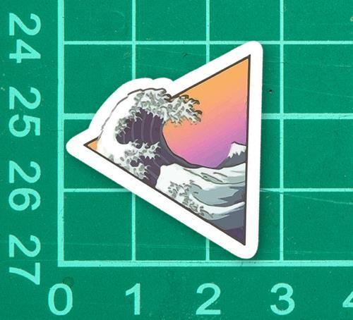Triangle Wave Sticker Decal tsunami kanagawa japanese art