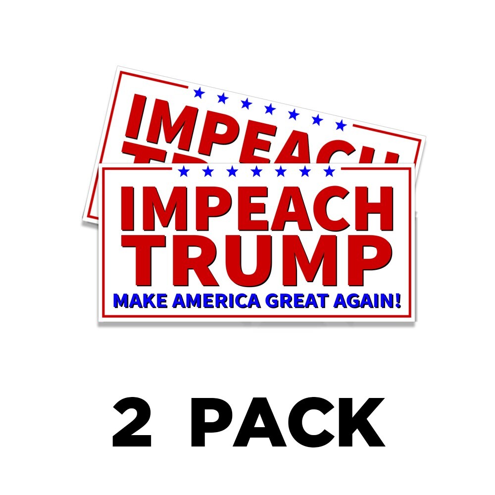 IMPEACH TRUMP Donald Trump Sticker Decal Gas Pump Station 8×4 Trump Sticker 2PK