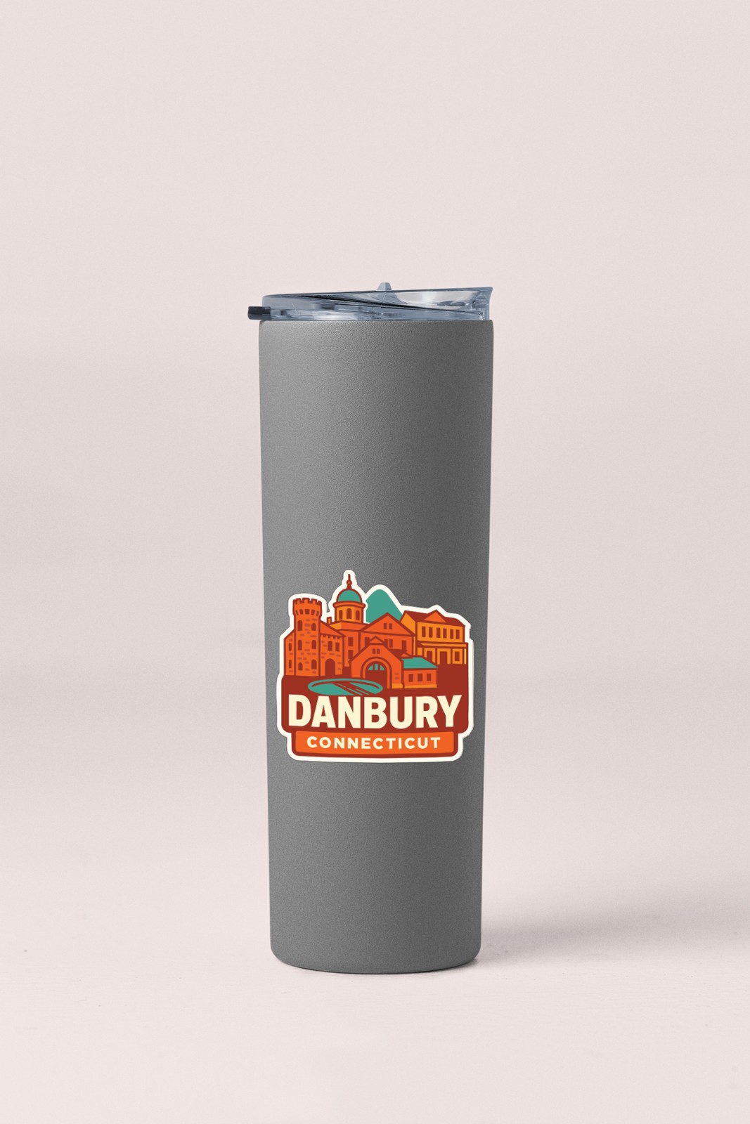 Danbury Connecticut Sticker Decal Vinyl Die-Cut City Skyline Landmark Design