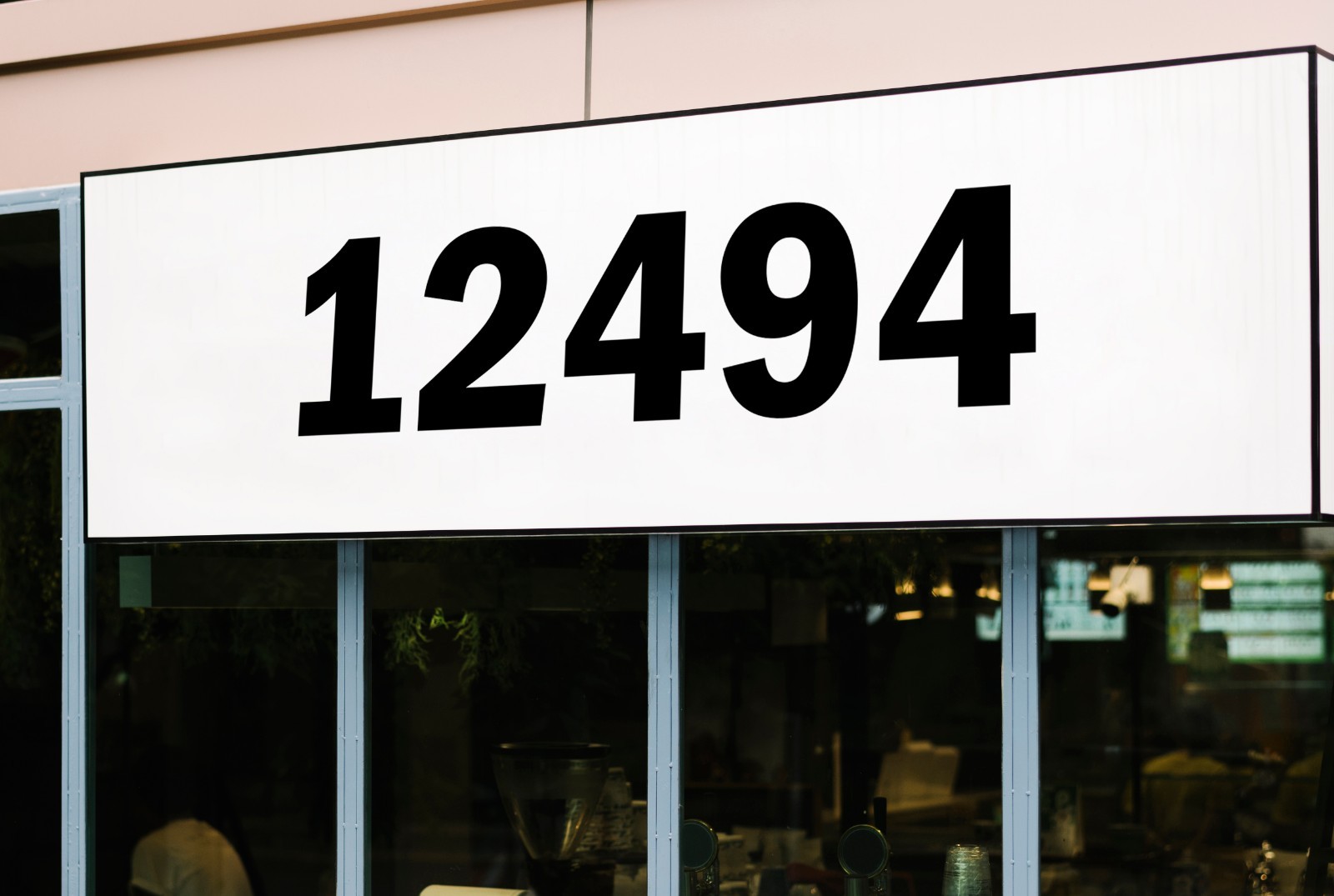 Large Storefront Address Numbers Vinyl Decal Window Franklin Gothic Demi Font
