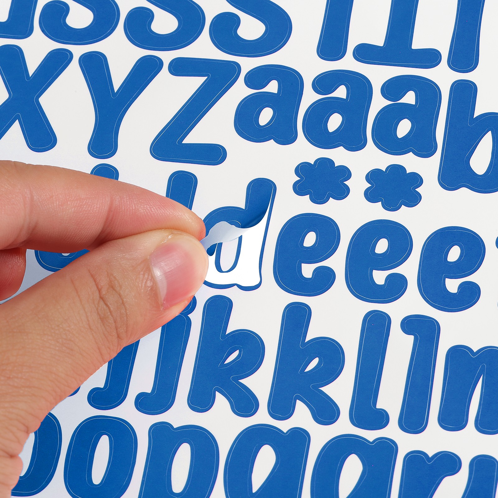 Letter Stickers 1 Inch, 12 Sheets Self Adhesive Alphabet Sticker, Dark Blue