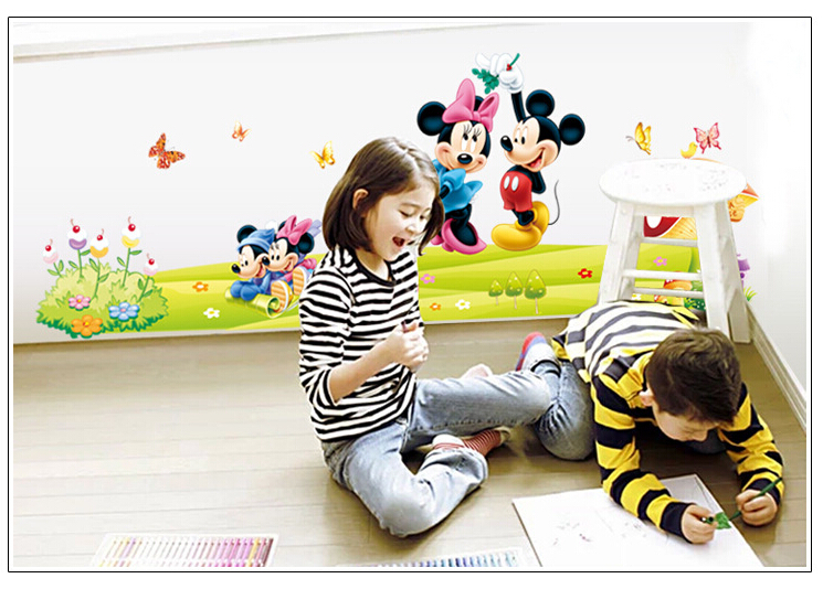 HUGE mickey & minnie mouse Removable Wall Stickers Decal Kids Home Decor