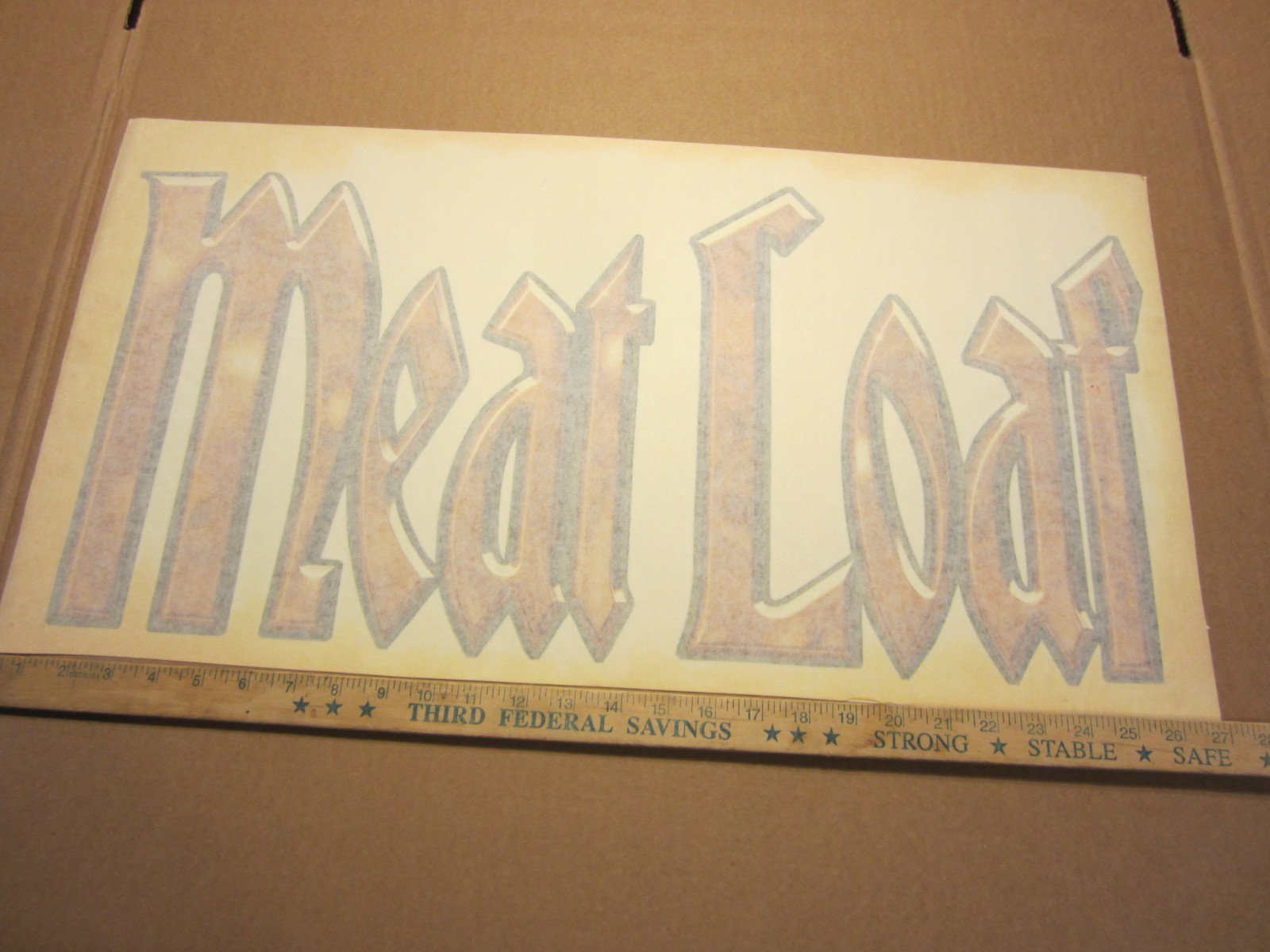Classic Meatloaf Band Hard Rock Decal Sign
