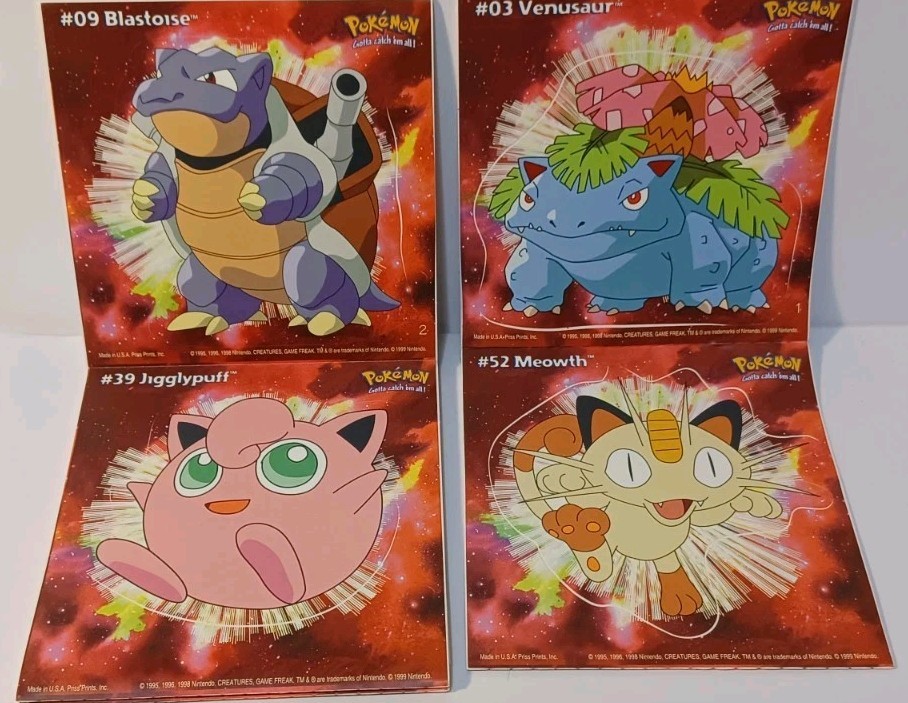 1999 Pokemon Stick Ups Wall Decals Series C in Original Package